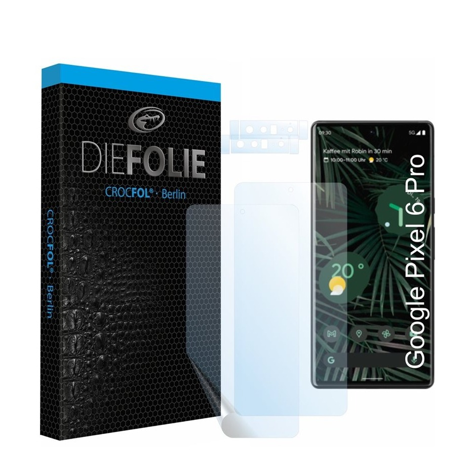 Image of Crocfol DIEFOLIE - (2er Set) Google Pixel 6 Pro Case Friendly Flüssig Display Schutzfolie (DF-5302-CF) - Transparent bei Apfelkiste.ch
