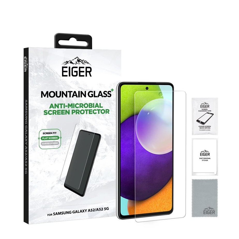 Image of Eiger - Samsung Galaxy A53 5G / A52s 5G / A52 (5G) Antimikrobielle Mountainglass+ 2.5D Panzer Glas Display Case Friendly (EGMSP00184) bei Apfelkiste.ch