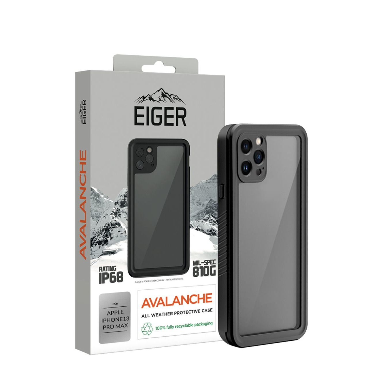 Image of Eiger - iPhone 13 Pro Max Avalanche Case Wasserfeste Outdoor Schutz Hülle IP68 (EGCA00323) - Schwarz bei Apfelkiste.ch