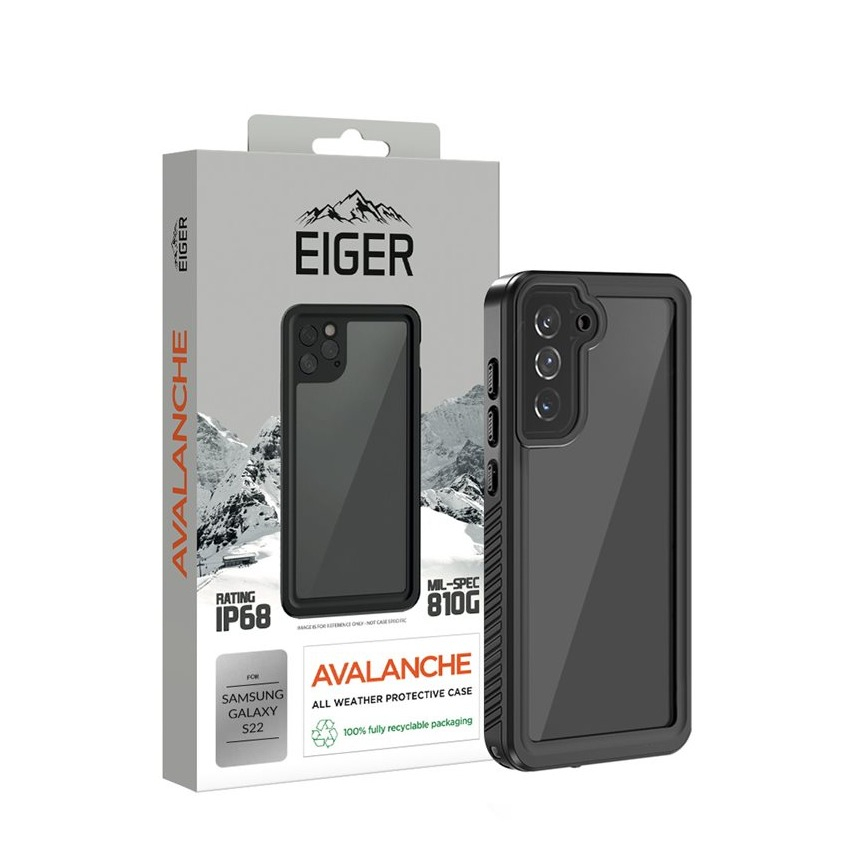 Image of Eiger - Samsung Galaxy S22 5G Avalanche Case Wasserfeste Outdoor Schutz Hülle IP68 (EGCA00359) - Schwarz bei Apfelkiste.ch
