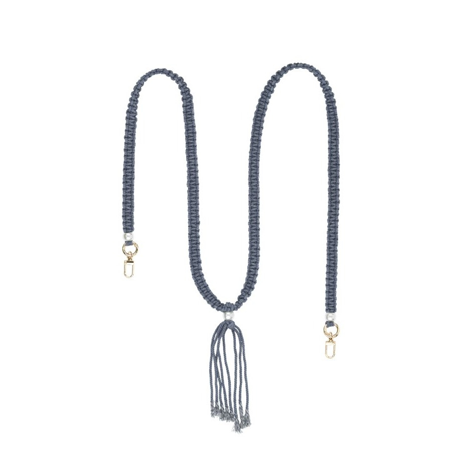 Image of ETUUI - (120cm) Universal Geflochtene Necklace Handykette für Schutzhülle mit Karabiner Verschluss (marra-jeansblau-g) - Blau / Grün bei Apfelkiste.ch