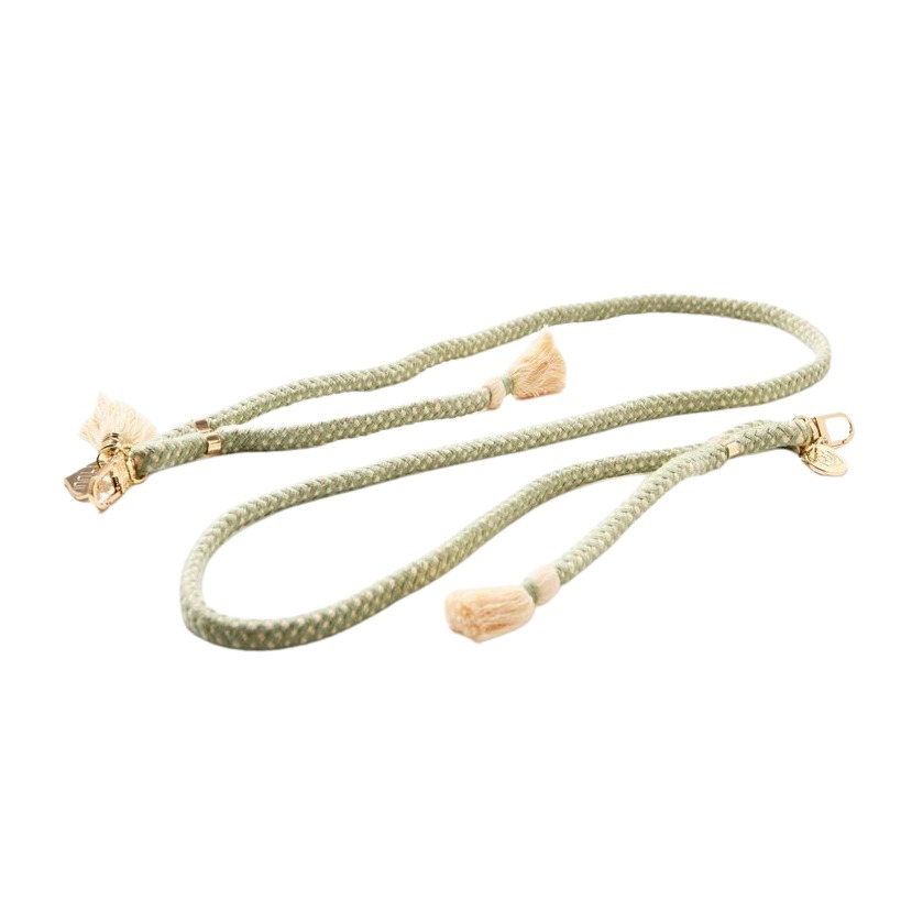 Image of ETUUI - (160cm) Universal Geflochtene Necklace Handykette für Schutzhülle mit Karabiner Verschluss (basil-strap) - Grün / Gold bei Apfelkiste.ch