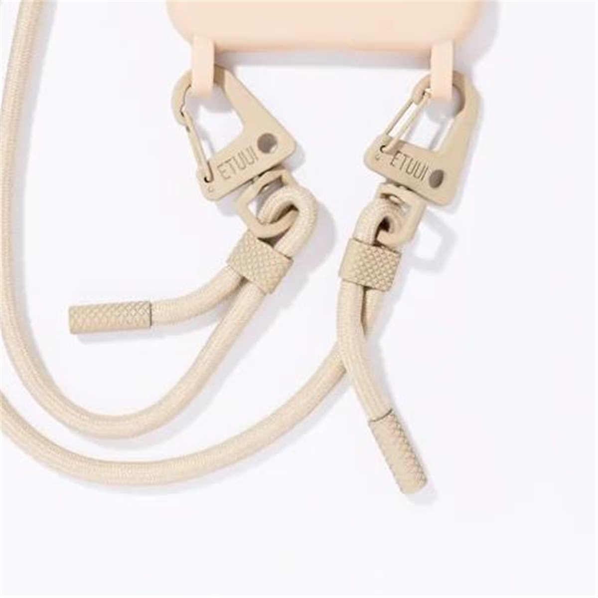 Image of ETUUI - (55cm) Universal Geflochtene Necklace Handykette für Schutzhülle mit Karabiner Verschluss (tokyo-mono-greige) - Beige bei Apfelkiste.ch
