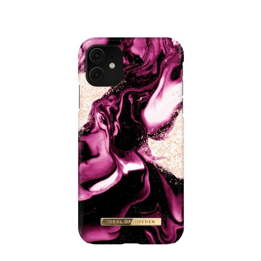Image of iDeal of Sweden - iPhone 11 / iPhone Xr Hardcase Hülle (IDCFAW21-I1961-319) - Golden Ruby Marble bei Apfelkiste.ch