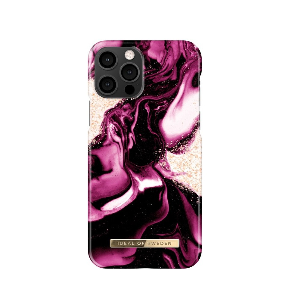 Image of iDeal of Sweden - iPhone 12 / iPhone 12 Pro Hardcase Hülle (IDCFAW21-I2061-319) - Golden Ruby Marble bei Apfelkiste.ch