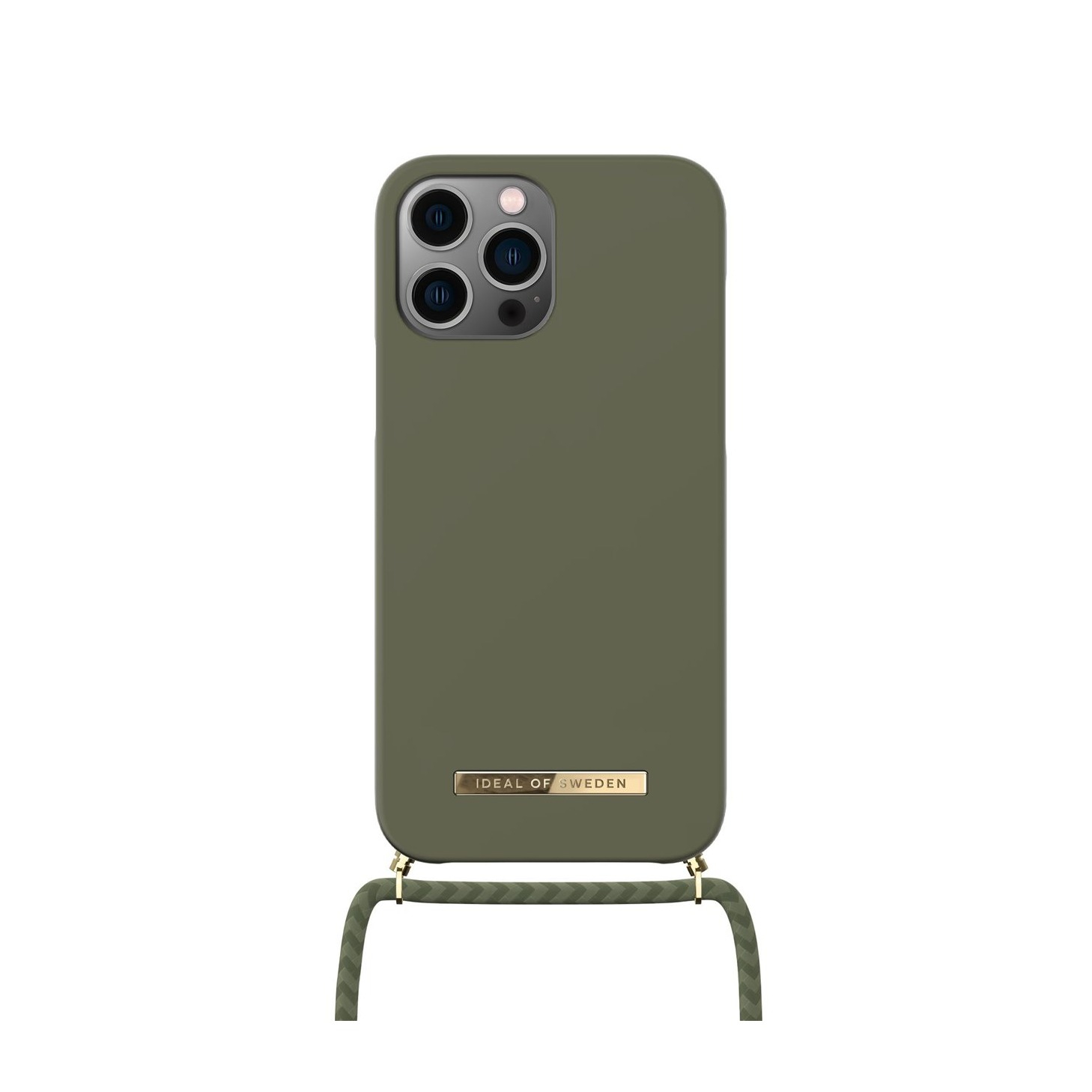 Image of iDeal of Sweden - iPhone 13 Pro Max Necklace Case Hardcase Hülle Ordinary + Handykette (IDONCAW21-I2167-324) - Cool Khaki bei Apfelkiste.ch