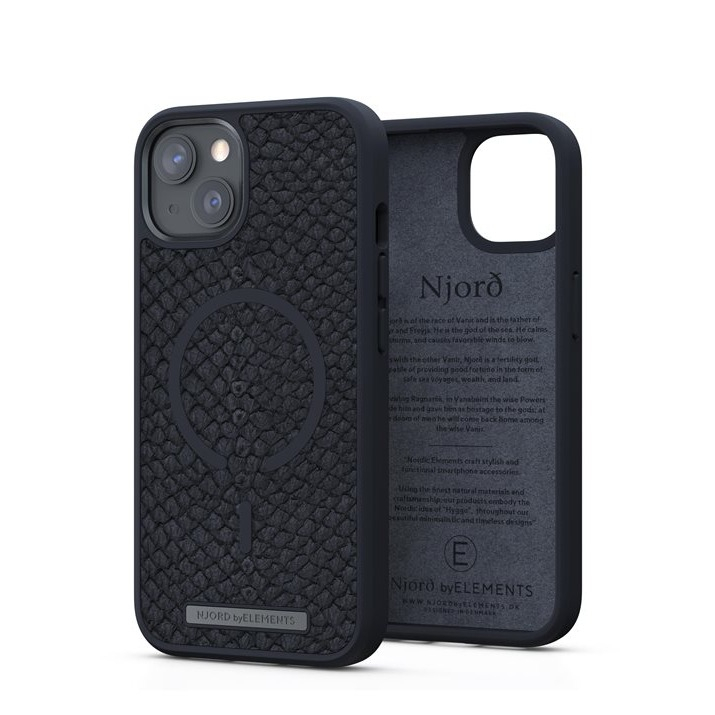Image of Njord by Elements - iPhone 13 MagSafe Lachsleder Hülle (SL14140) - Schwarz bei Apfelkiste.ch