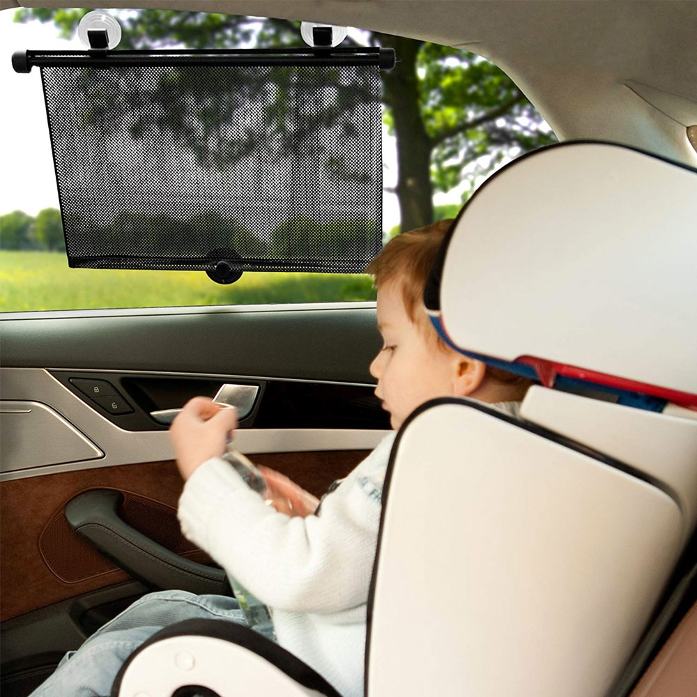 Image of (40x60cm) Praktische Sonnenblende Sonnenschutz für das Auto mit Saugnapfhalterung - Schwarz bei Apfelkiste.ch