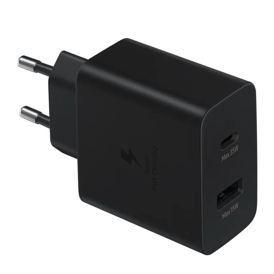 Image of Samsung - (30W) Dual PD USB C USB Fast Charge Ladegerät Power Delivery (EP-TA220NBEGEU) - Schwarz bei Apfelkiste.ch