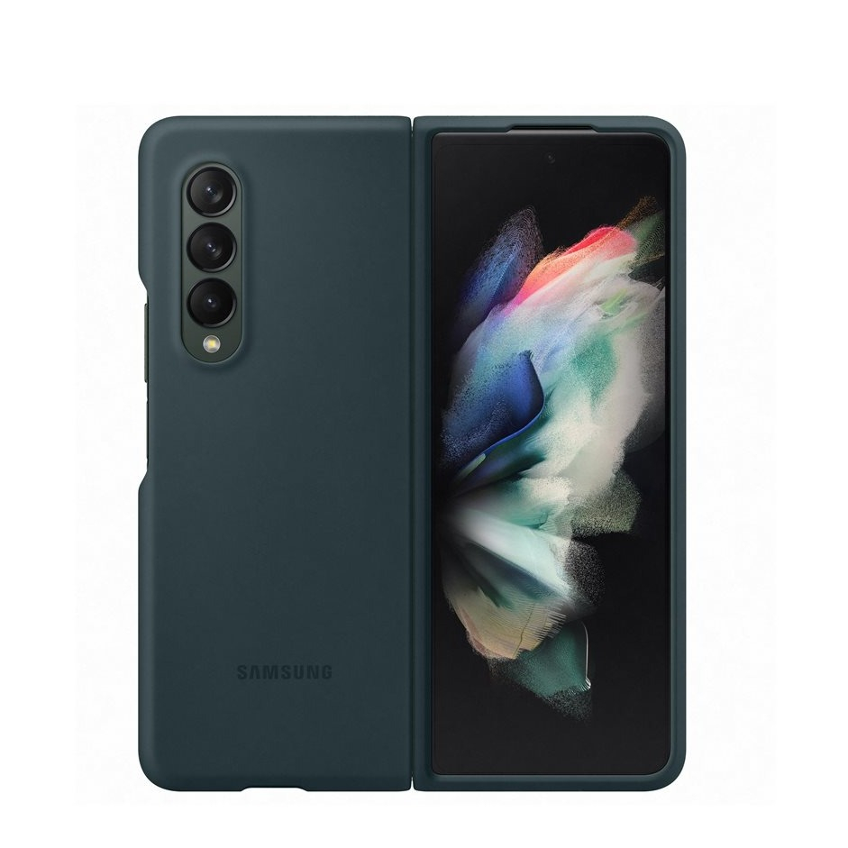 Image of Samsung - Galaxy Z Fold3 5G Silikon Cover Hülle (EF-PF926TGEGWW) - Dunkelgrün bei Apfelkiste.ch