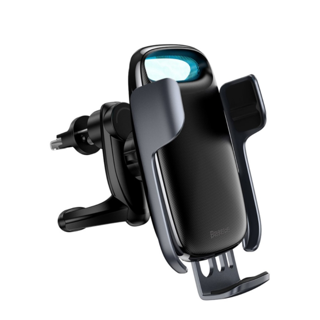 Image of Baseus - (15W) Qi Wireless Fast Charge Auto KFZ Halterung Ladegerät + Lüftungsgitter Befestigung mit Automatik Verriegelung - Schwarz bei Apfelkiste.ch
