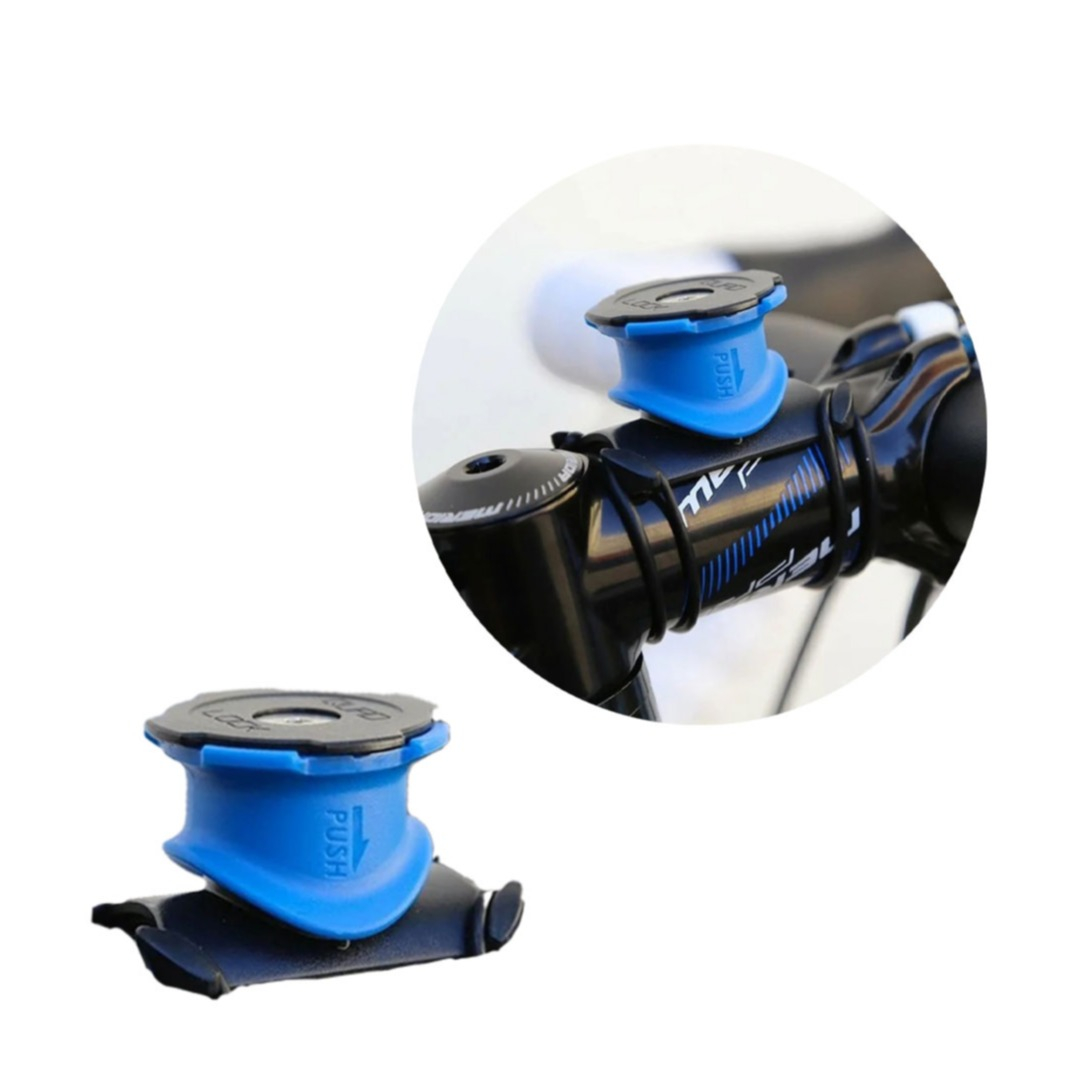 Image of Quad Lock - Bike Mount Universal Fahrrad Velo Vorbau Halterung mit Sicherungsverschluss (QLM-BMP-BL) - Schwarz / Blau bei Apfelkiste.ch