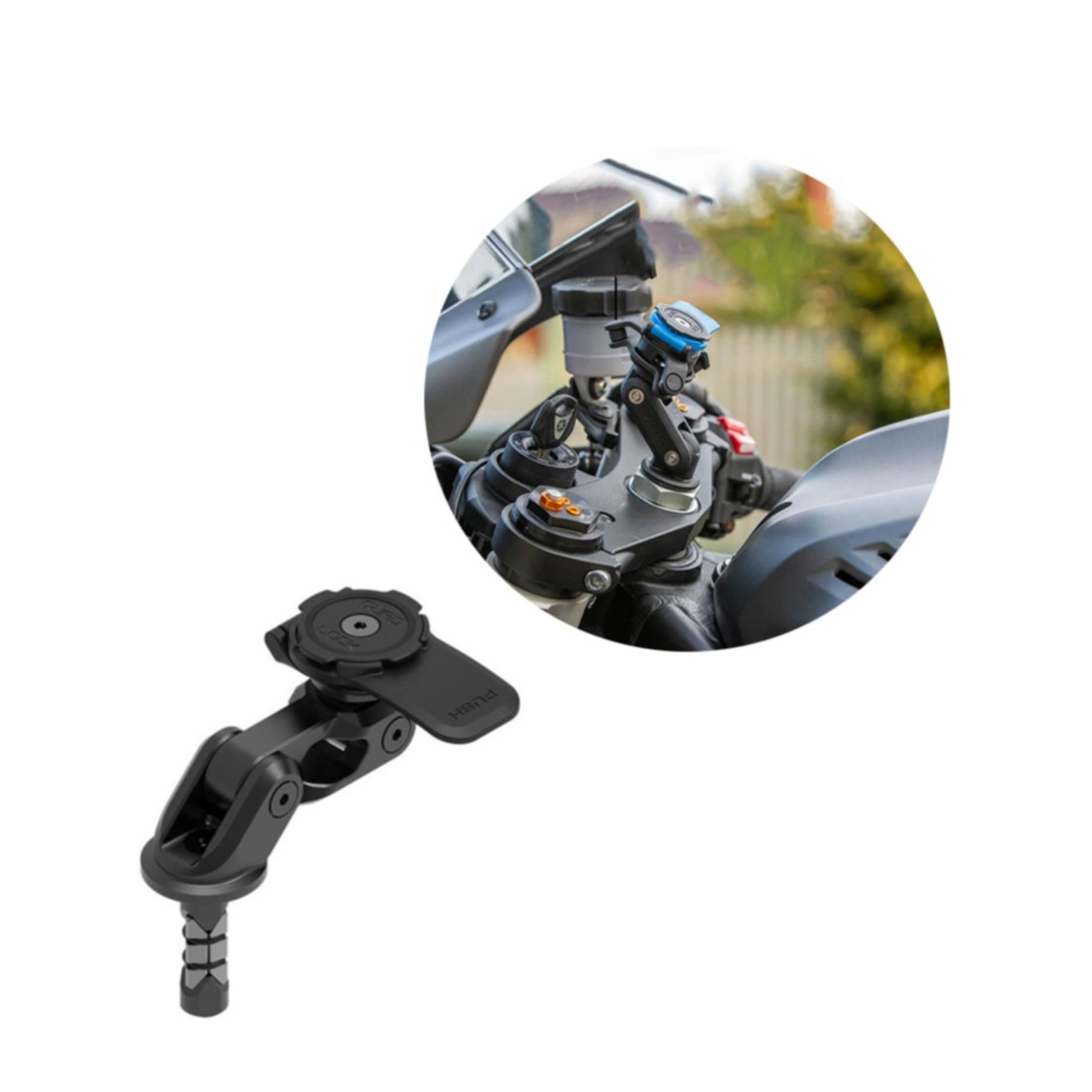 Image of Quad Lock - Fork Stem Mount Pro Universal Lenkergabel Halterung mit Sicherungsverschluss (QLM-FSM-PRO) - Schwarz bei Apfelkiste.ch