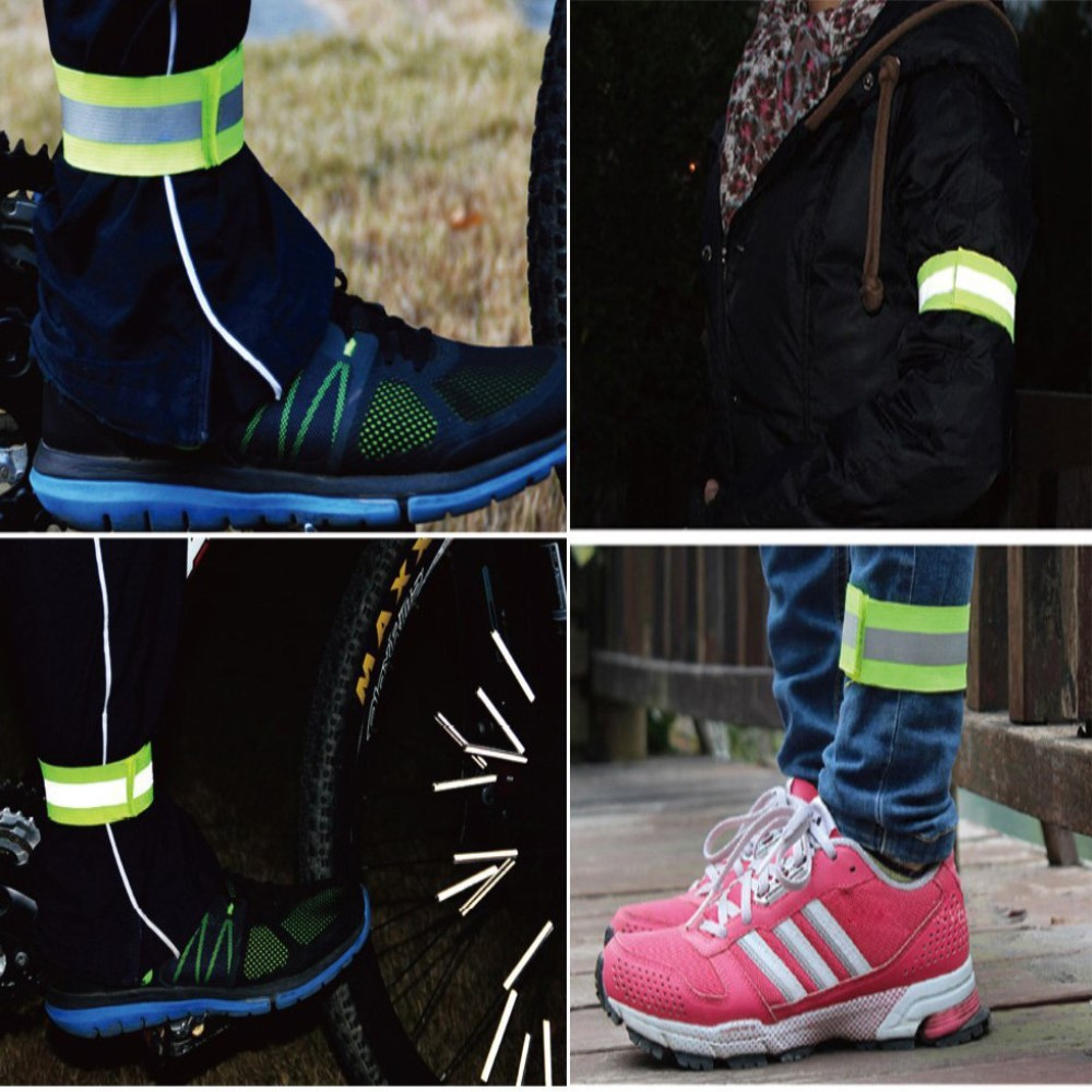 COZEVDNT Outdoor-Sportgeräte Reflektierendes Armband Nachtreiten und Laufen  Anti-Beam-Gürtel Handschlaufe für Arm/Handgelenk/Bein