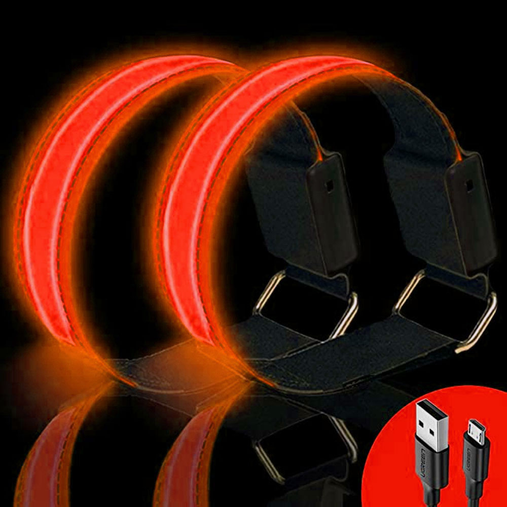 Kaufe Nacht Lauf Armband LED Licht Outdoor Sport USB Aufladbare