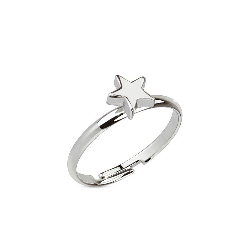 Image of Damen Fingerring mit Stern - Silber bei Apfelkiste.ch