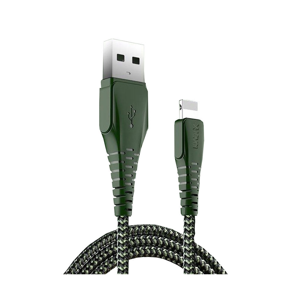 Image of (1.2m/2.1A) Robustes USB auf Lightning Schnellladekabel Datenkabel Nylon - Grün bei Apfelkiste.ch