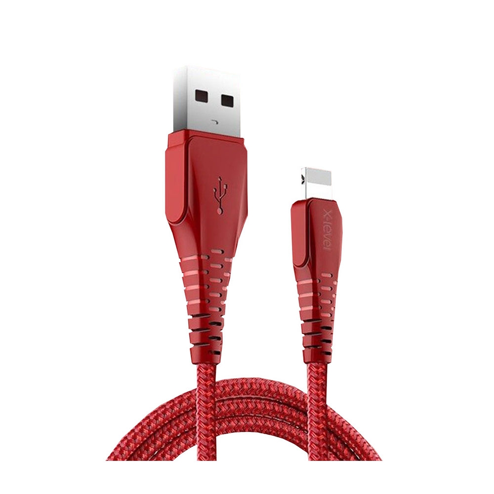 Image of (1.2m/2.1A) Robustes USB auf Lightning Schnellladekabel Datenkabel Nylon - Rot bei Apfelkiste.ch