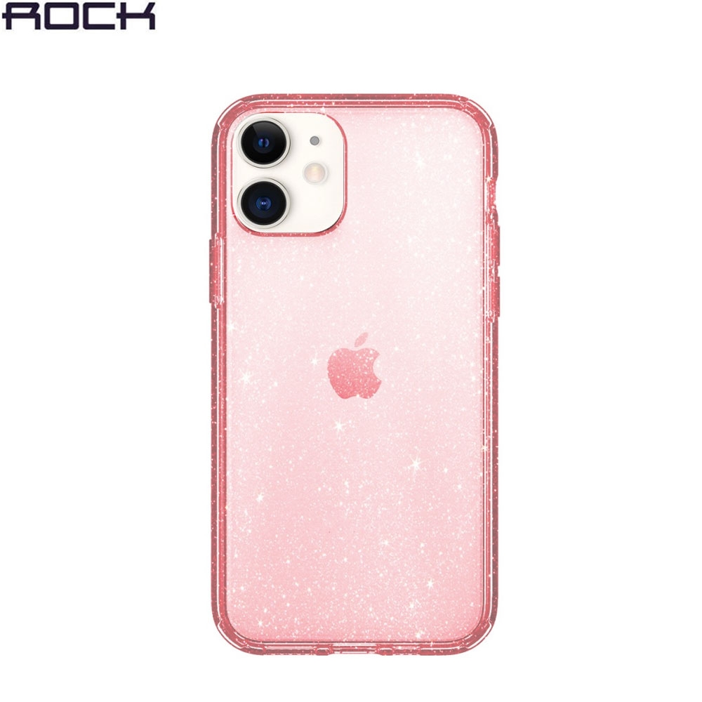 iPhone 11 Hybrid Hardcase Schutzhülle Air Cushion Fallschutz Glitzer Design - Rosa / Transparent