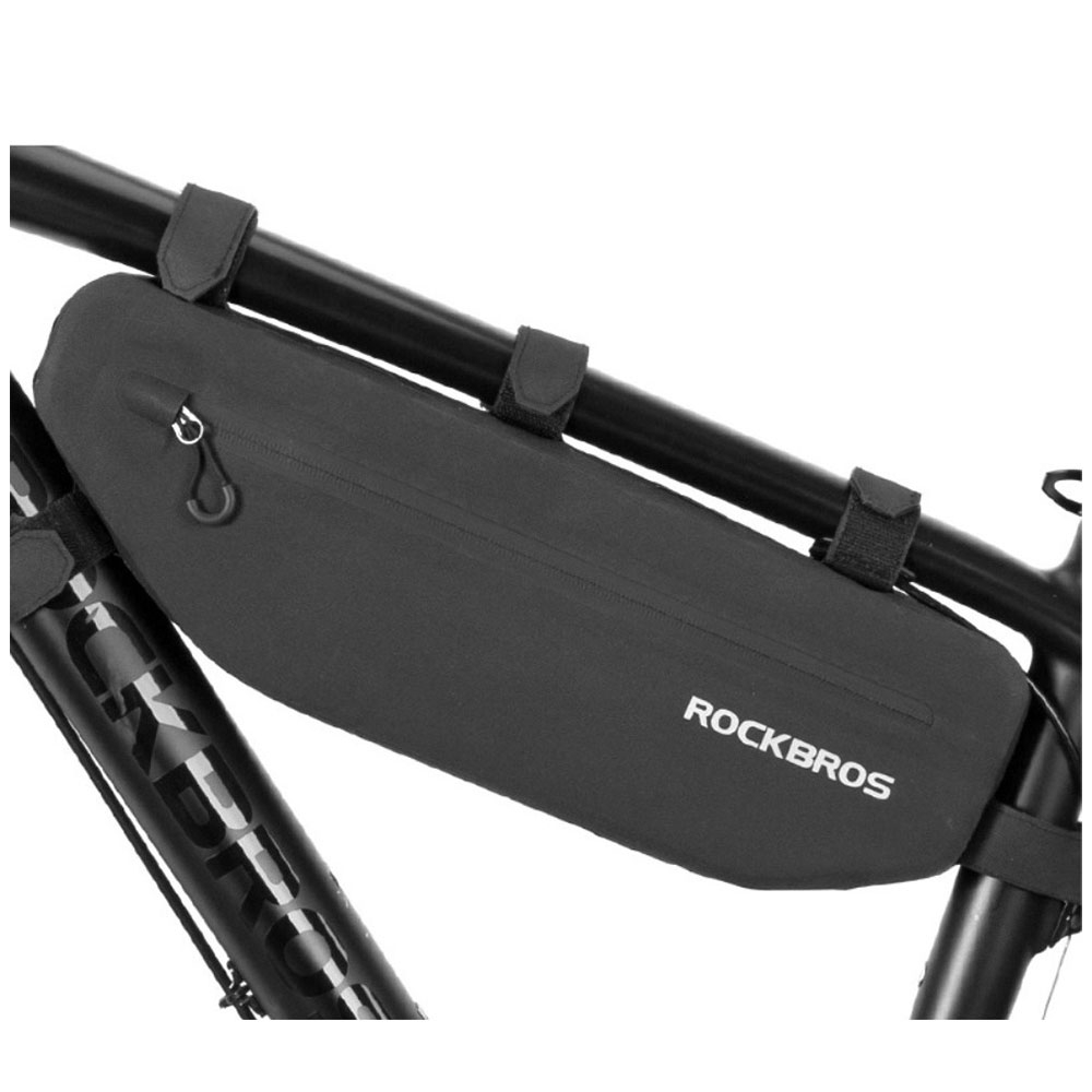 Image of RockBros - (3L) Universal Fahrrad Velo Smartphone Tasche für den Fahrradrahmen - Schwarz bei Apfelkiste.ch