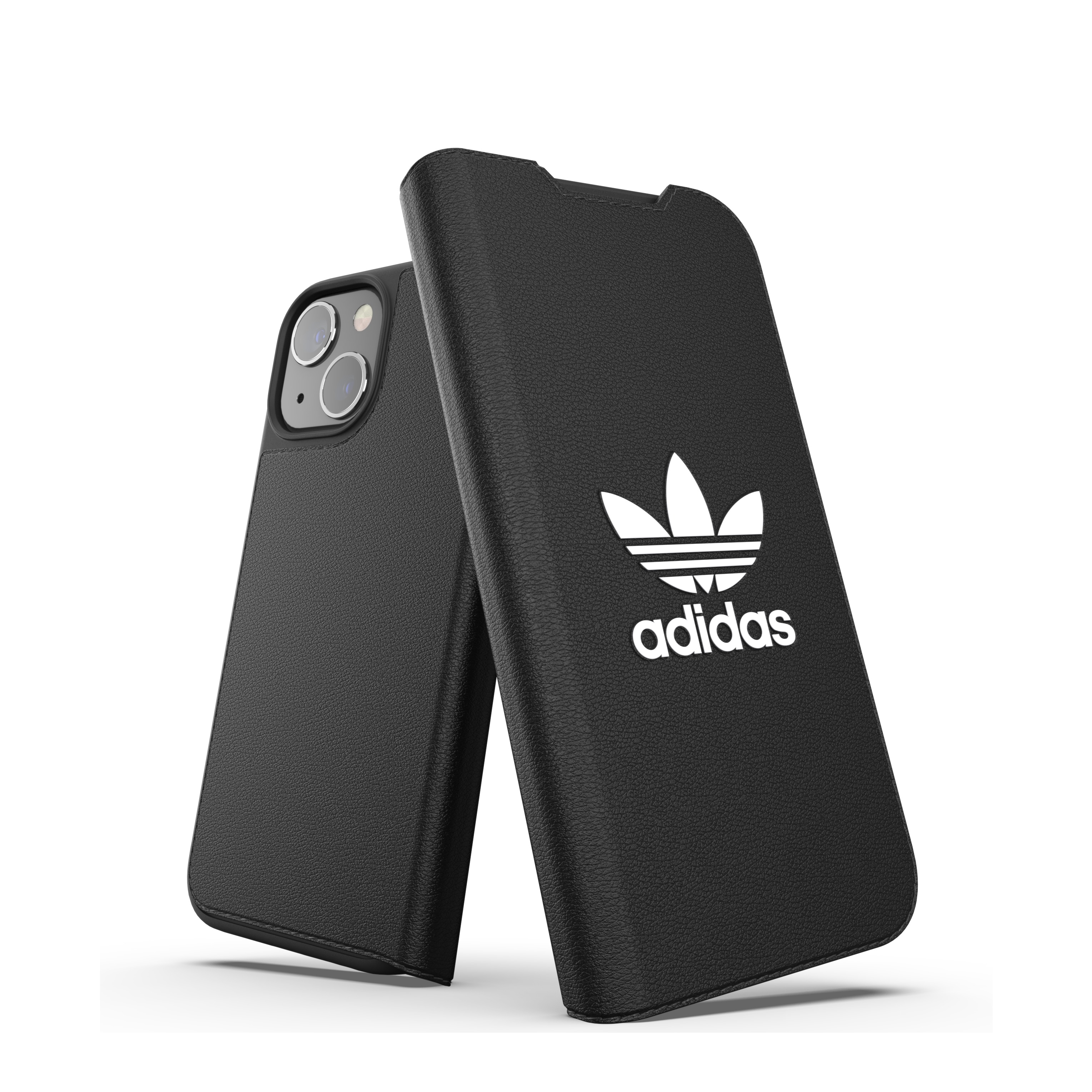 Image of adidas Originals - iPhone 13 Booklet Case Leder Etui Tasche (47086) - Schwarz bei Apfelkiste.ch