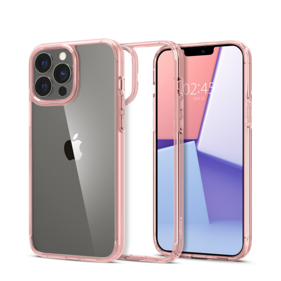 Image of Spigen - iPhone 13 Pro Ultra Hybrid Case Hülle Vergilbungsfrei (ACS03264) - Transparent / Rosa bei Apfelkiste.ch