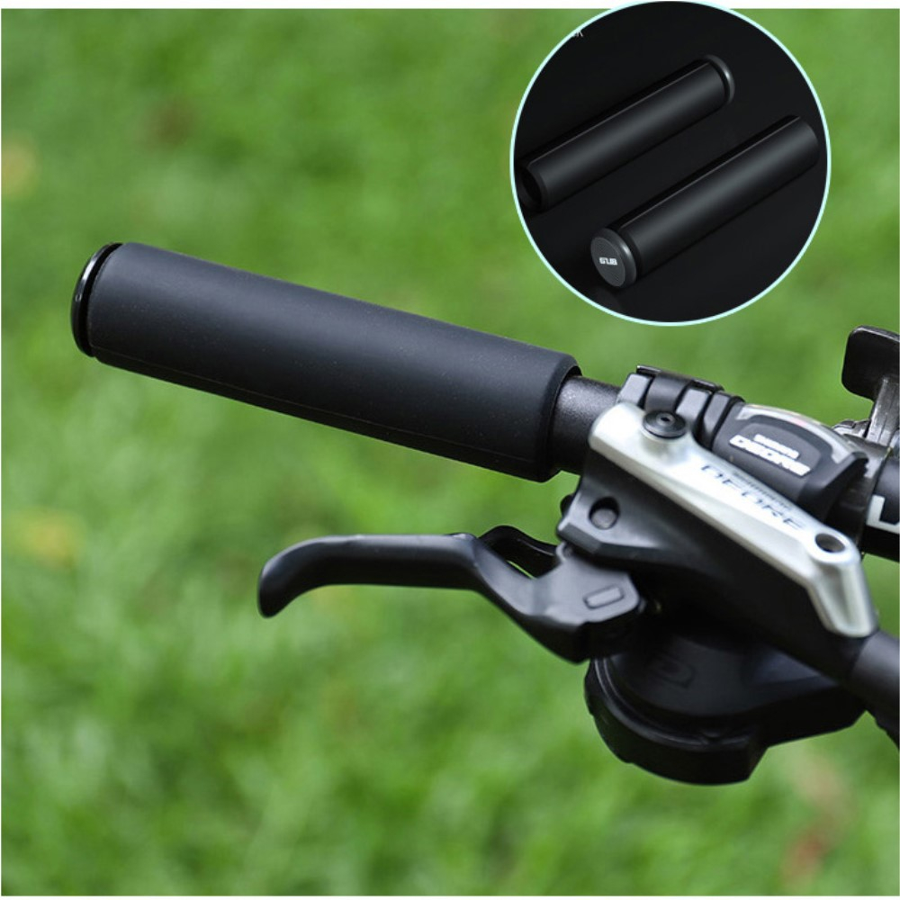 Image of (2er Set) Silikon Fahrrad Lenker Anti-Rutsch Griff Mountainbike - Schwarz bei Apfelkiste.ch