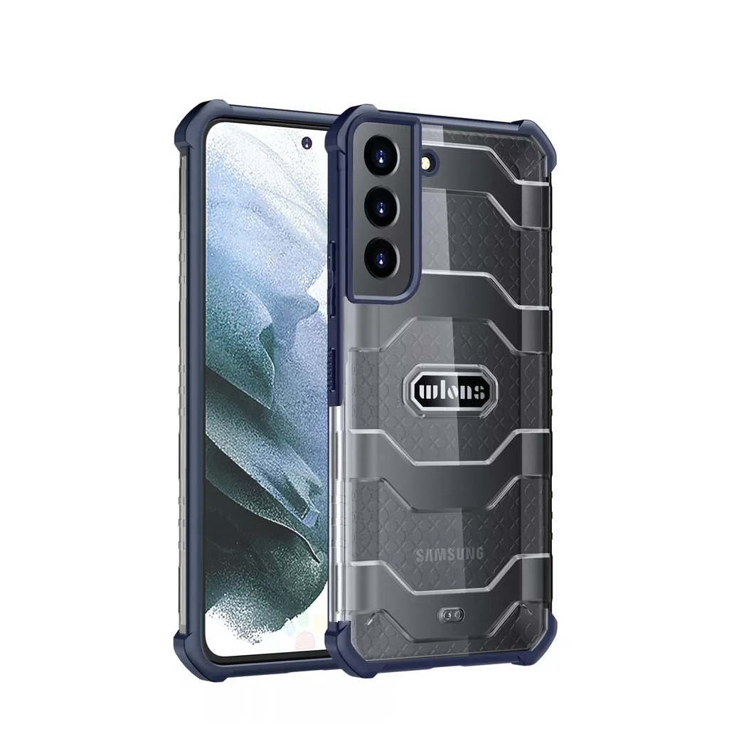 Image of Samsung Galaxy S22 5G Hybrid TPU Bumper Case Hülle Air Cushion Fallschutz - Blau / Transparent bei Apfelkiste.ch