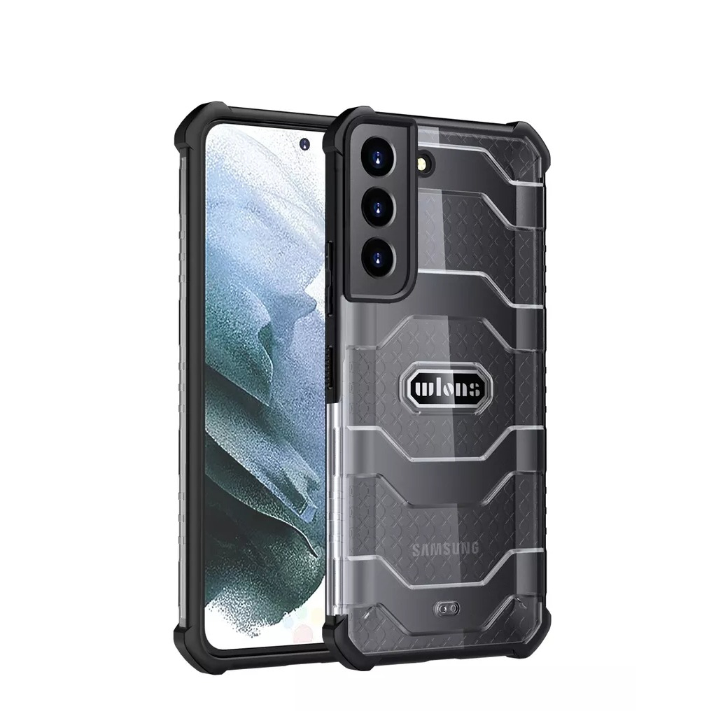 Image of Samsung Galaxy S22 5G Hybrid TPU Bumper Case Hülle Air Cushion Fallschutz - Schwarz / Transparent bei Apfelkiste.ch