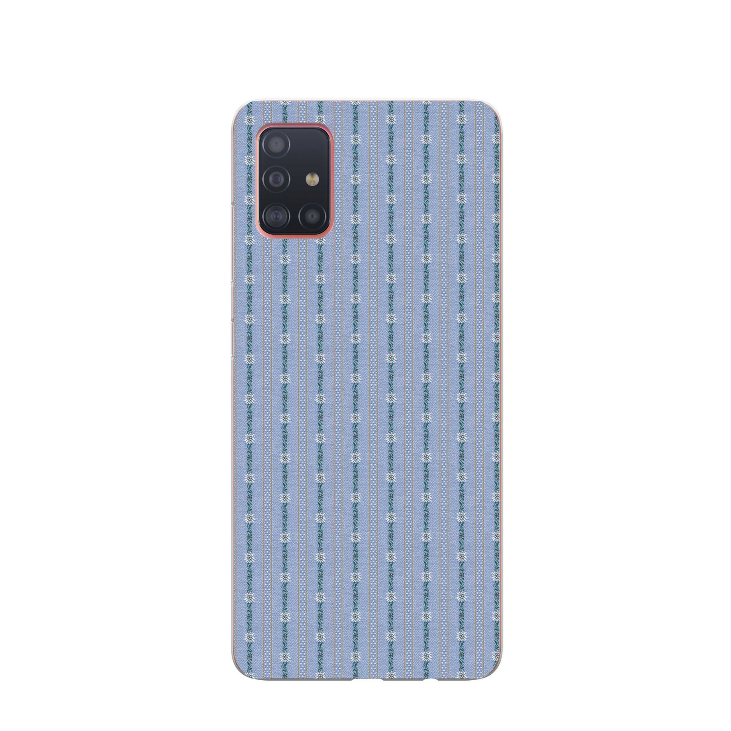 Image of Apfelkiste - Samsung Galaxy A51 (2019) Gummi Schutzhülle Edelweiss Schwinger Design - Transparent bei Apfelkiste.ch