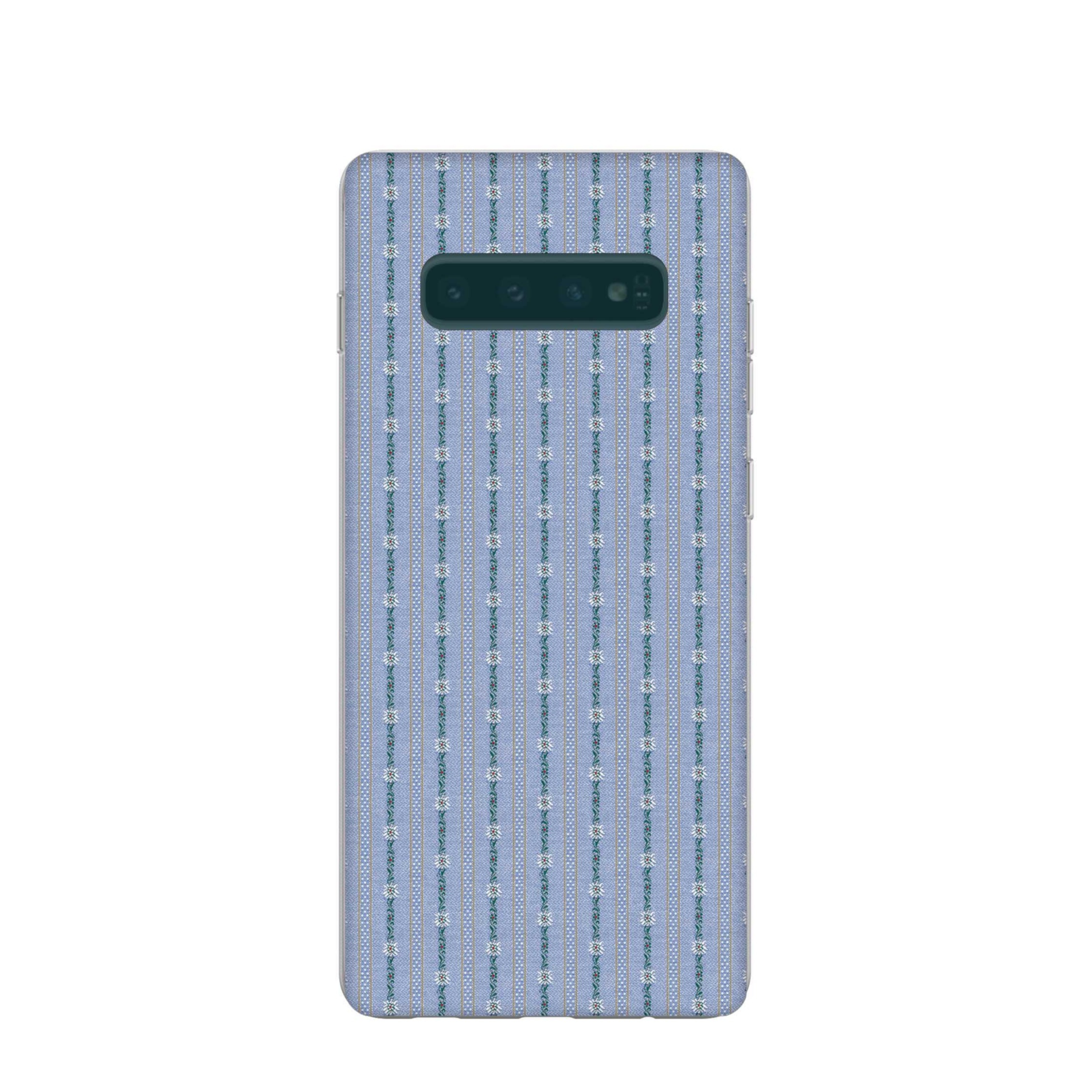 Image of Apfelkiste - Samsung Galaxy S10 Gummi Schutzhülle Edelweiss Schwinger Design - Transparent bei Apfelkiste.ch