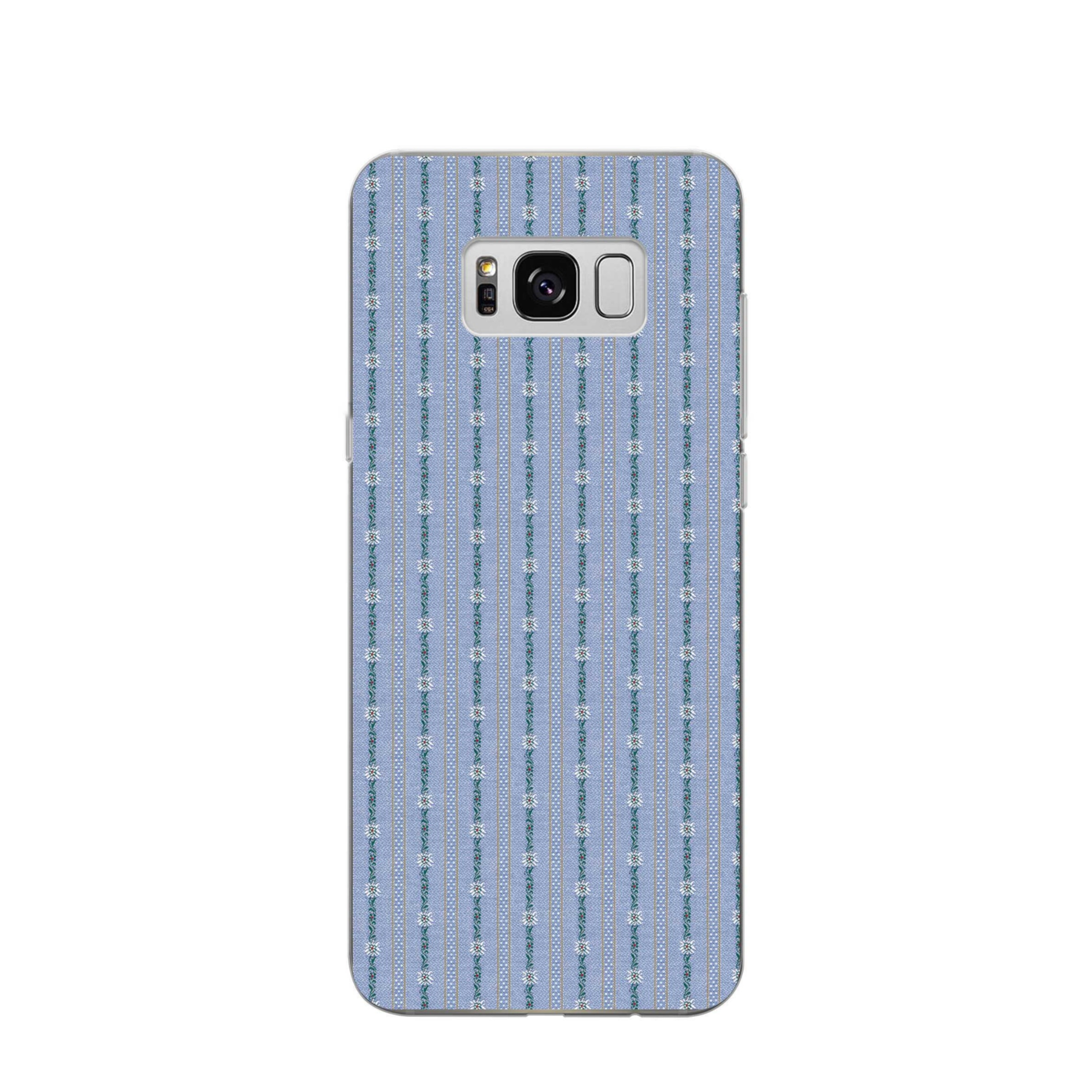 Image of Apfelkiste - Samsung Galaxy S8 Gummi Schutzhülle Edelweiss Schwinger Design - Transparent bei Apfelkiste.ch