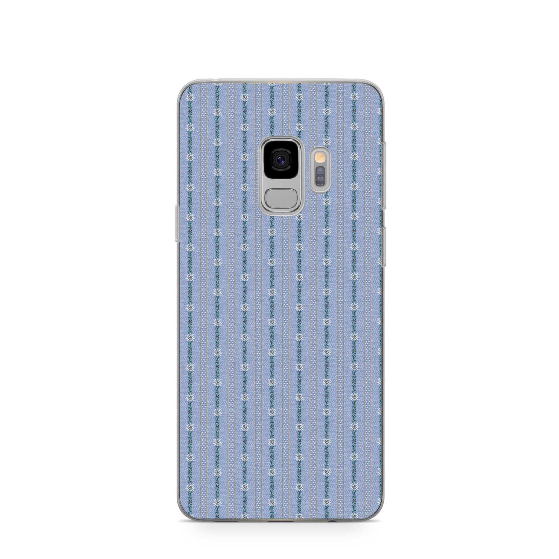 Image of Apfelkiste - Samsung Galaxy S9 Gummi Schutzhülle Edelweiss Schwinger Design - Transparent bei Apfelkiste.ch