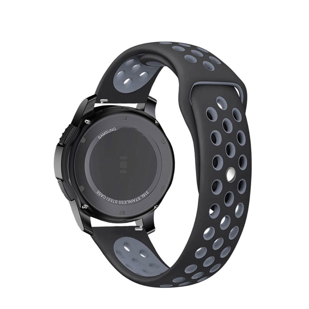 Image of Amazfit Silikon Armband Dual Color mit 22mm Stegbreite - Schwarz / Grau bei Apfelkiste.ch