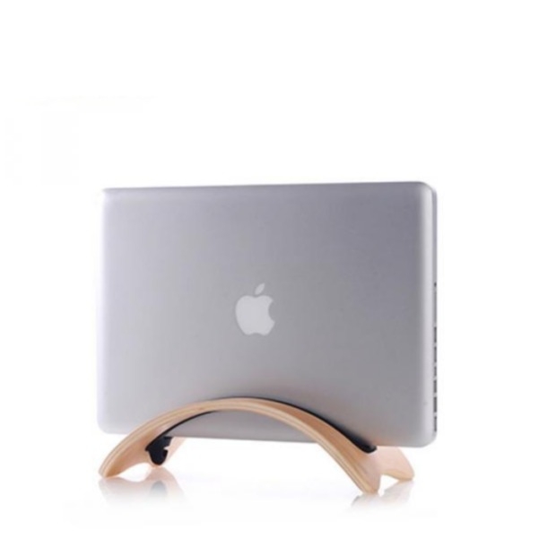 Image of Samdi - Echt Holz Tablet / Laptop Ständer Halter für iPad / MacBook Pro / Air / usw. - Hellbraun bei Apfelkiste.ch