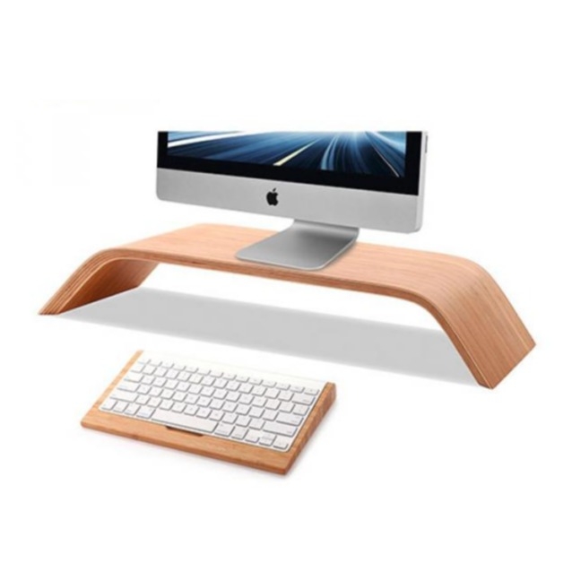 Image of Samdi - Echt Holz Tischaufsatz Ständer für Apple iMac / PC-Monitore (bis 30") - Braun bei Apfelkiste.ch