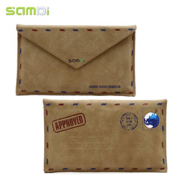 Universal Smartphone (Size L) Retro Leder Tasche Book Case - Braun