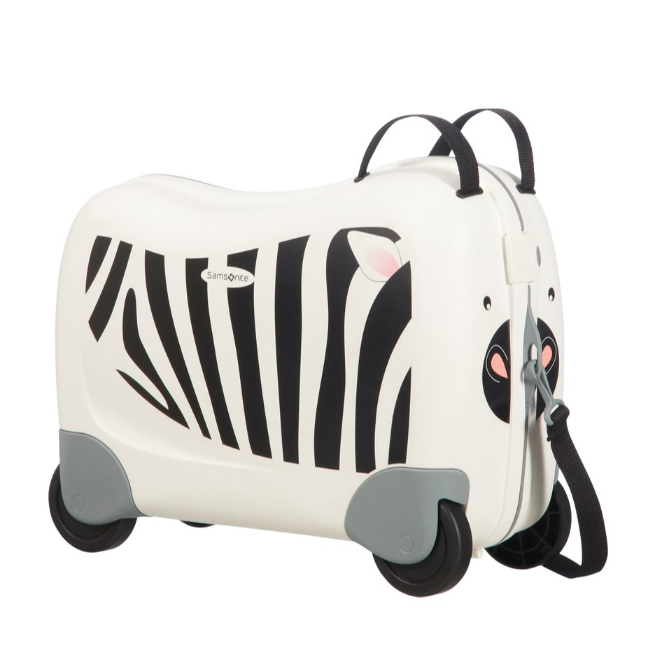 Image of Samsonite - (28L) Dream Rider Kinder Trolley Reisekoffer mit Sitzfläche (109640-7258) - Zebra Zeno bei Apfelkiste.ch