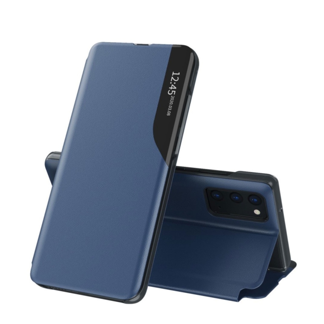 Image of Samsung Galaxy A32 5G Leder Hülle Small Window View Flip Case - Dunkelblau bei Apfelkiste.ch