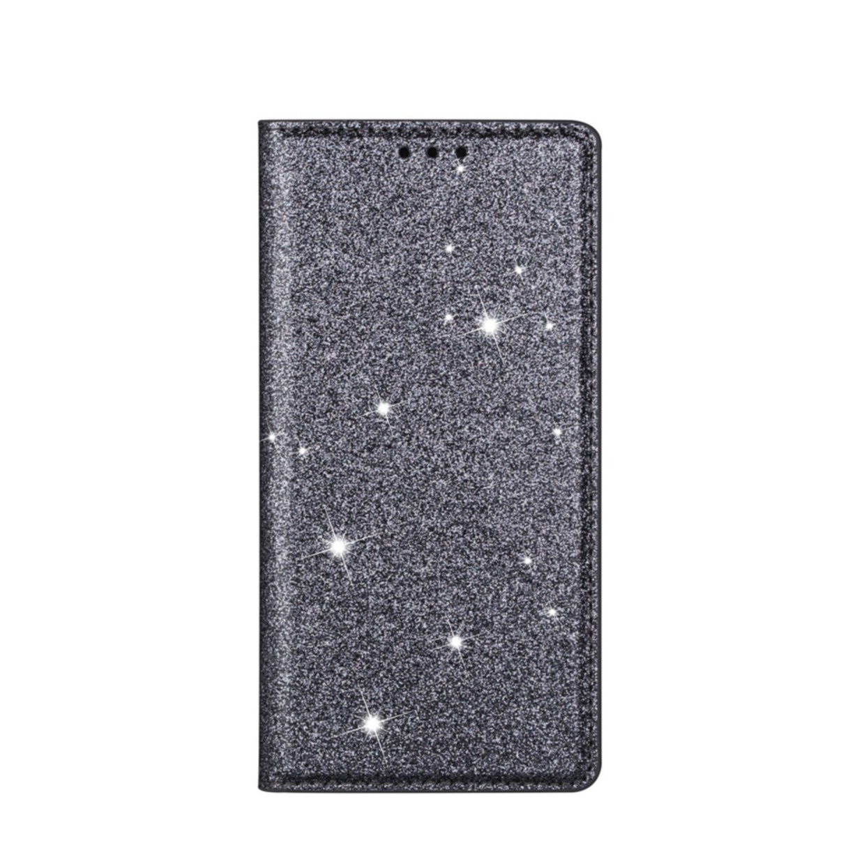 Image of Samsung Galaxy A33 5G Flip Wallet Cover Leder Tasche Glitzer Optik - Grau bei Apfelkiste.ch