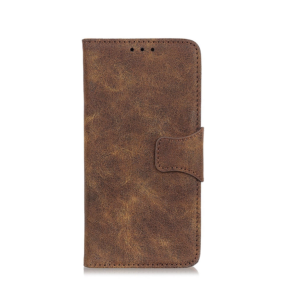 Image of Samsung Galaxy A40 Vintage Leder Tasche Flip Cover mit Kartenfächer - Braun bei Apfelkiste.ch