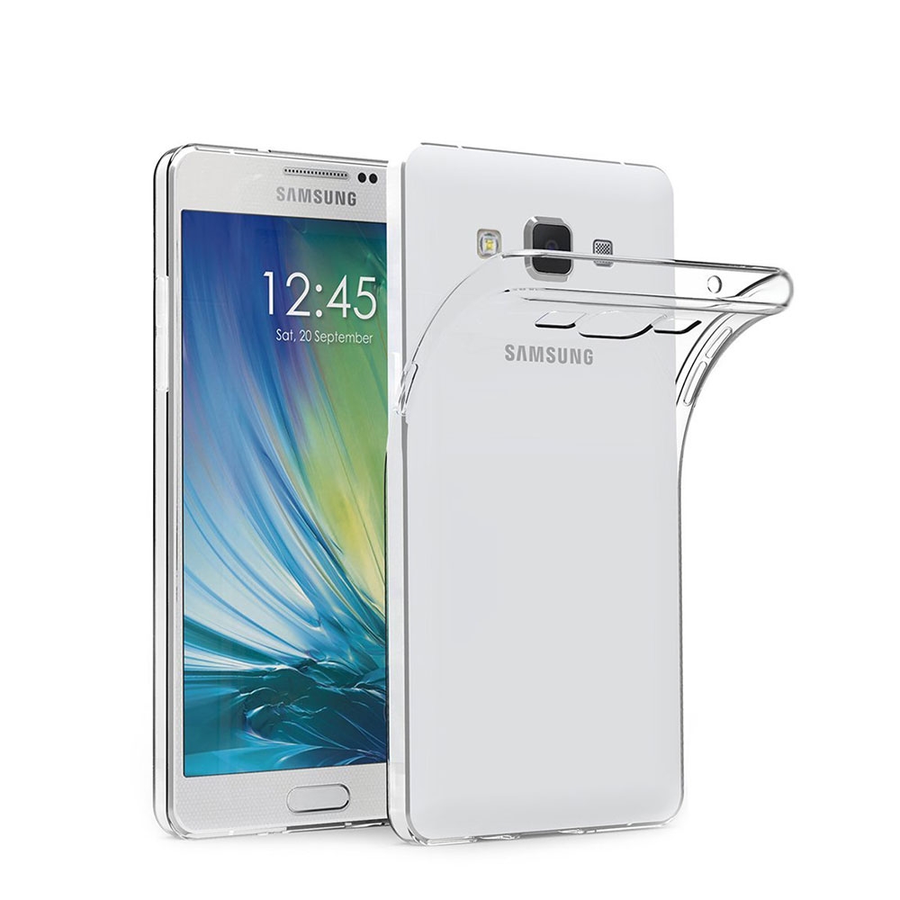 Samsung Galaxy A5 (Modell 2015) Gummi Case Hülle Ultra Thin 0.6mm - Transparent