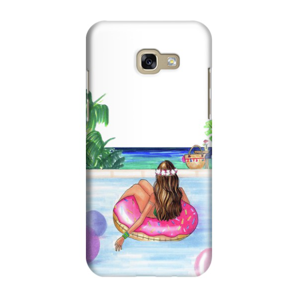 Samsung Galaxy A5 (2017) Hardcase Schutzhülle Hawaii Girl - Weiss