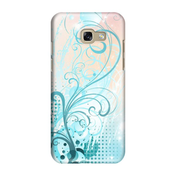 Image of Samsung Galaxy A5 (2017) Hardcase Schutzhülle Print Flower - Türkis bei Apfelkiste.ch