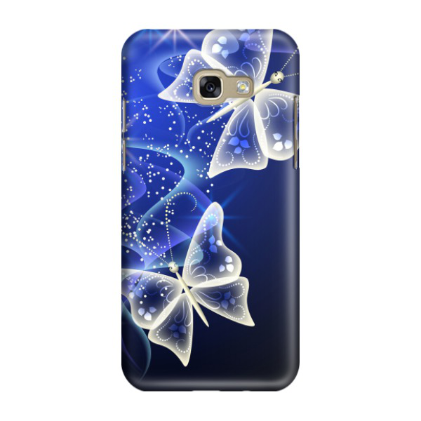 Image of Samsung Galaxy A5 (2017) Hardcase Schutzhülle Schmetterling Design - Dunkelblau bei Apfelkiste.ch