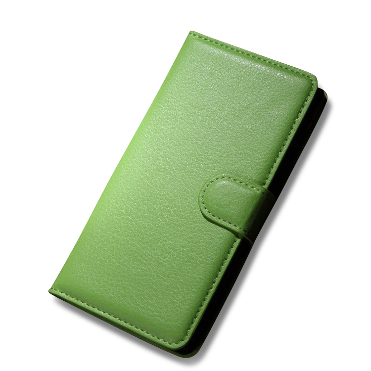 Samsung Galaxy A5 (Modell 2015) Leder Tasche Hülle mit Kartenetui - Grün