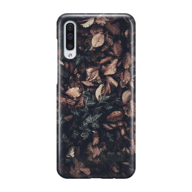 Samsung Galaxy A50 / A30s Hardcase Schutzhülle Efeu Laub - Braun