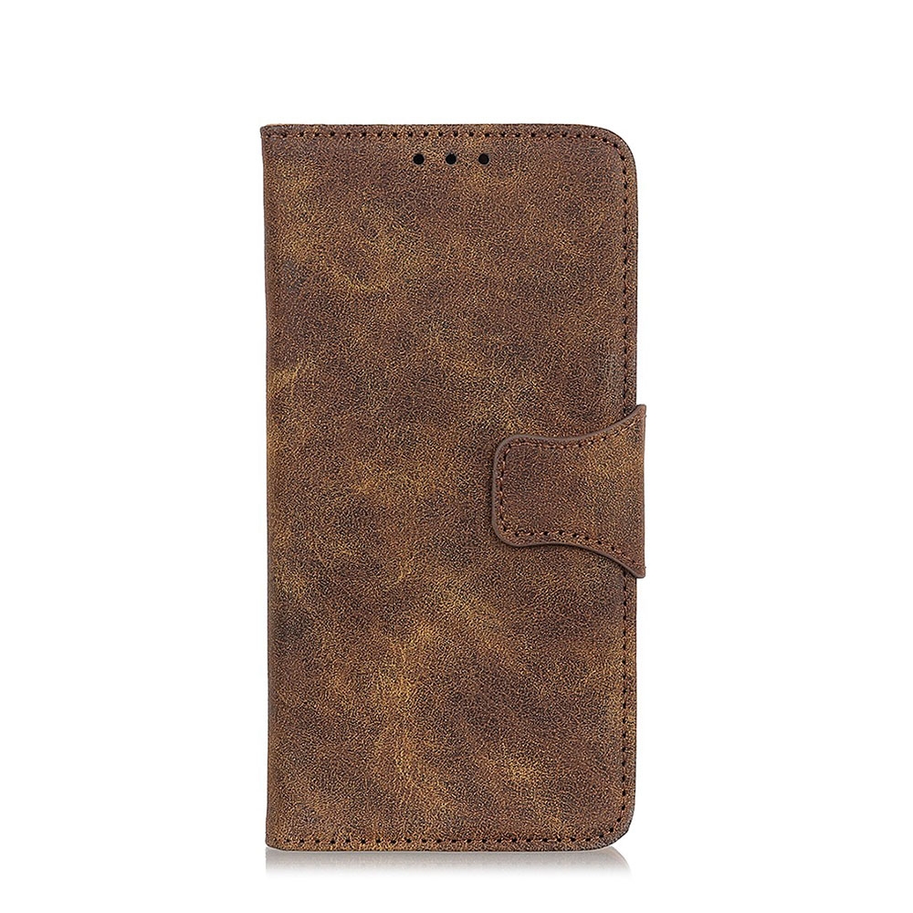 Image of Samsung Galaxy A50 / A30s Vintage Leder Tasche Flip Cover mit Kartenfächer - Braun bei Apfelkiste.ch