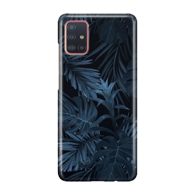 Image of Samsung Galaxy A51 (2019) Hardcase Schutzhülle Dschungel - Schwarz / Blau bei Apfelkiste.ch