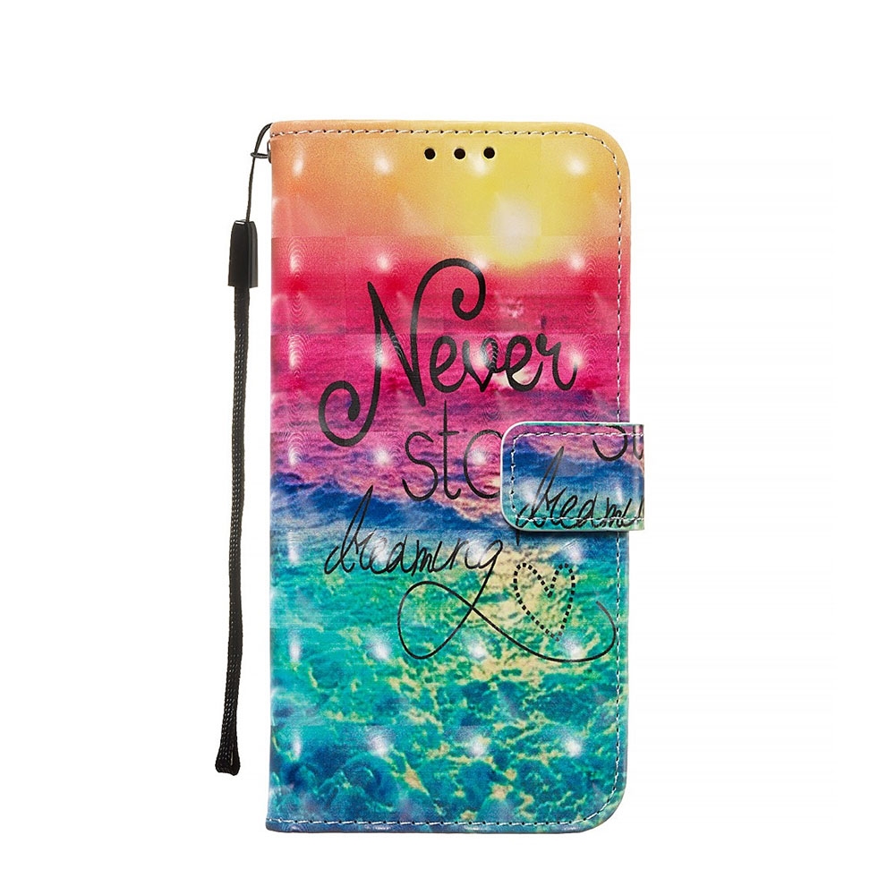 Image of Samsung Galaxy A51 (2019) Leder Tasche Never Stop Dreaming bei Apfelkiste.ch